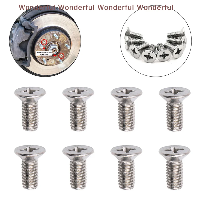 1Set Stainless Steel Brake Disc Rotor Screws 93600-06014-0H Compatible With   Retaining Screws for Front and Rear