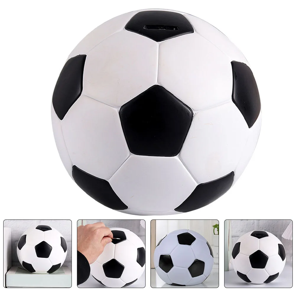 

Crafted Football Coin Bank Large Capacity Home Decor Money Saving Gift Piggy Bank Desk Decoration Home Decoration