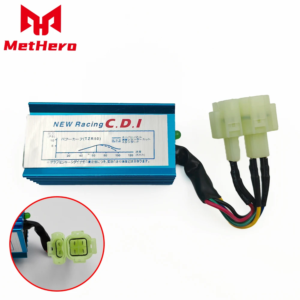 

Blue 6 Pin Racing AC CDI GY6 Round Pin Ignition Box For 50cc 90cc 110cc 125cc 150cc MOTO Parts