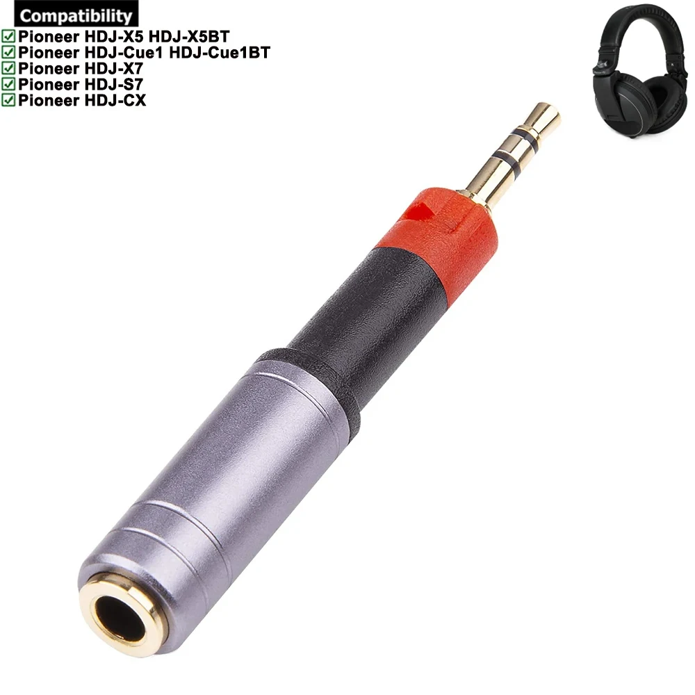 2.5mm to 3.5mm Female Metal Adapter Connector For Pioneer DJ HDJ-X5 HDJ-X5BT HDJ-X7 HDJ-S7 HDJ-CX HDJ-Cue1 HDJ-Cue1BT Headphones