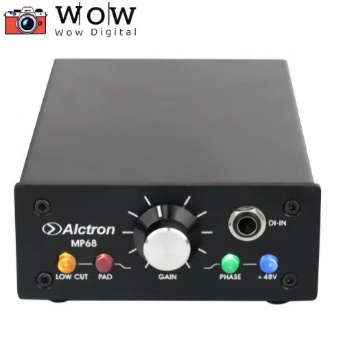 Alctron MP68 low noise studio microphone preamplifier DI instrument input for transparently tracking bass and guitar