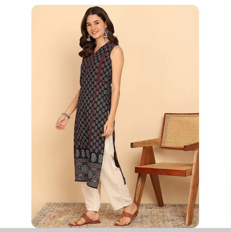 เสื้อผ้าฝ้ายพิมพ์ลายสไตล์ชาติพ - Summer Clothing India บทวิจารณ์และราคา