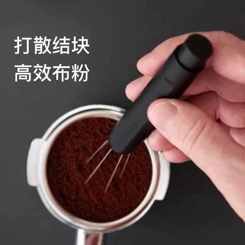 Coffee cloth powder needle, retractable portable Italian hand-brewed coffee stirring and agglomeration disperser