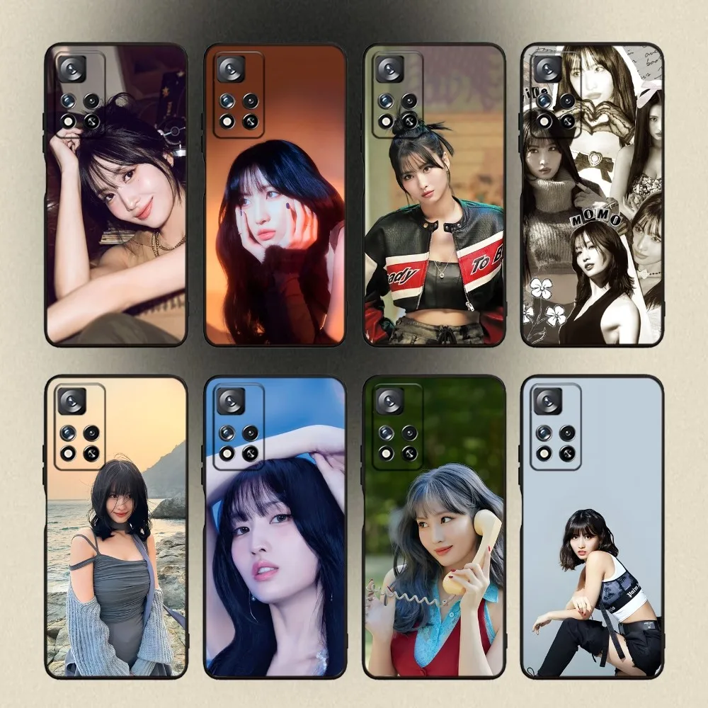 T-Twice Momo  Phone Case For Samsung Galaxy A20,A21s,A22,A31,A32,A52,A53,A72,73,A80,A91 Soft Black Cover