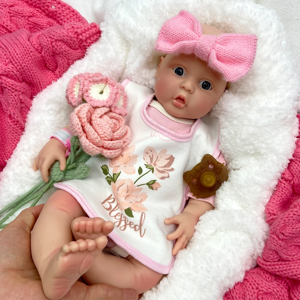ตุ๊กตาซิลิโคนนุ่มเหมือนจริง ขนาด 17 นิ้ว เด็กผู้หญิงแรกเกิด พร้อมผิวสัมผัส 3 มิติ ทำมือ ล้างทำความสะอาดได้ ของเล่นเพื่อนเล่น ของขวัญคริสต์มาส