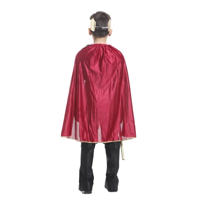 Costume cosplay anime Il re principe con mantello per bambini Festa di carnevale di Natale per ragazzi senza scettro