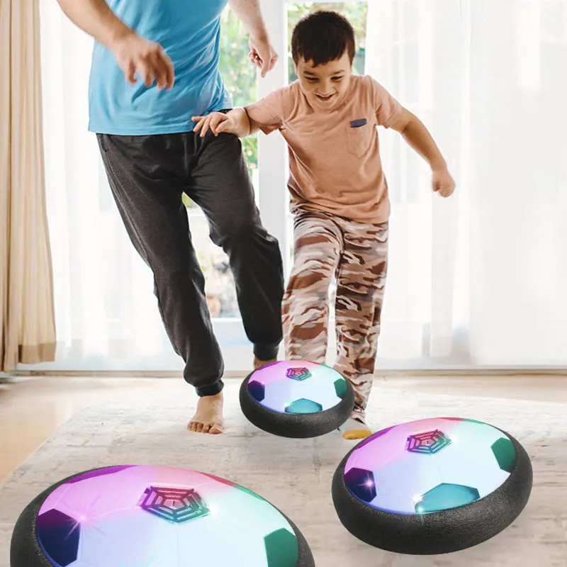 1 Pcs Hover Soccer Battery Type Electric Light Air Cushion Indoor Parent Child Exercise Suspended Football