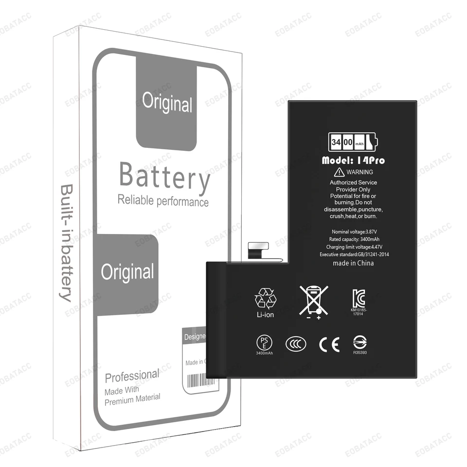 Batería de diagnóstico 100% nueva, sin mensaje de error ni emergente para iPhone 14, 14 Pro Max, 14 Plus, repuesto + herramienta gratis 4