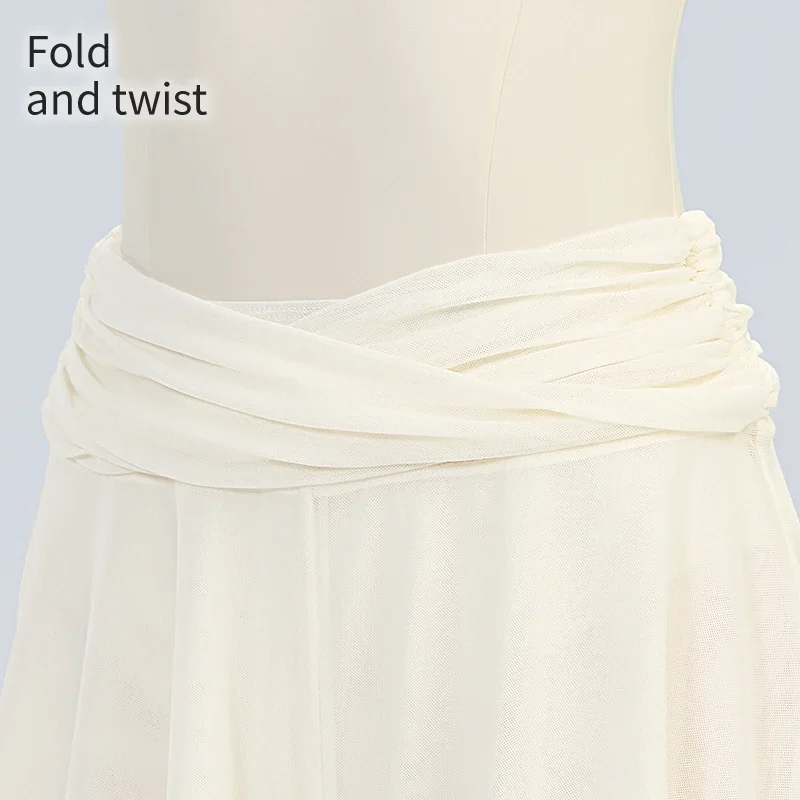 شورت باليه للنساء عالي الخصر بطبقة مزدوجة لليوجا سروال قصير للفتيات تزلج الجمباز الناعم شبكي للرقص كولوتيس #4