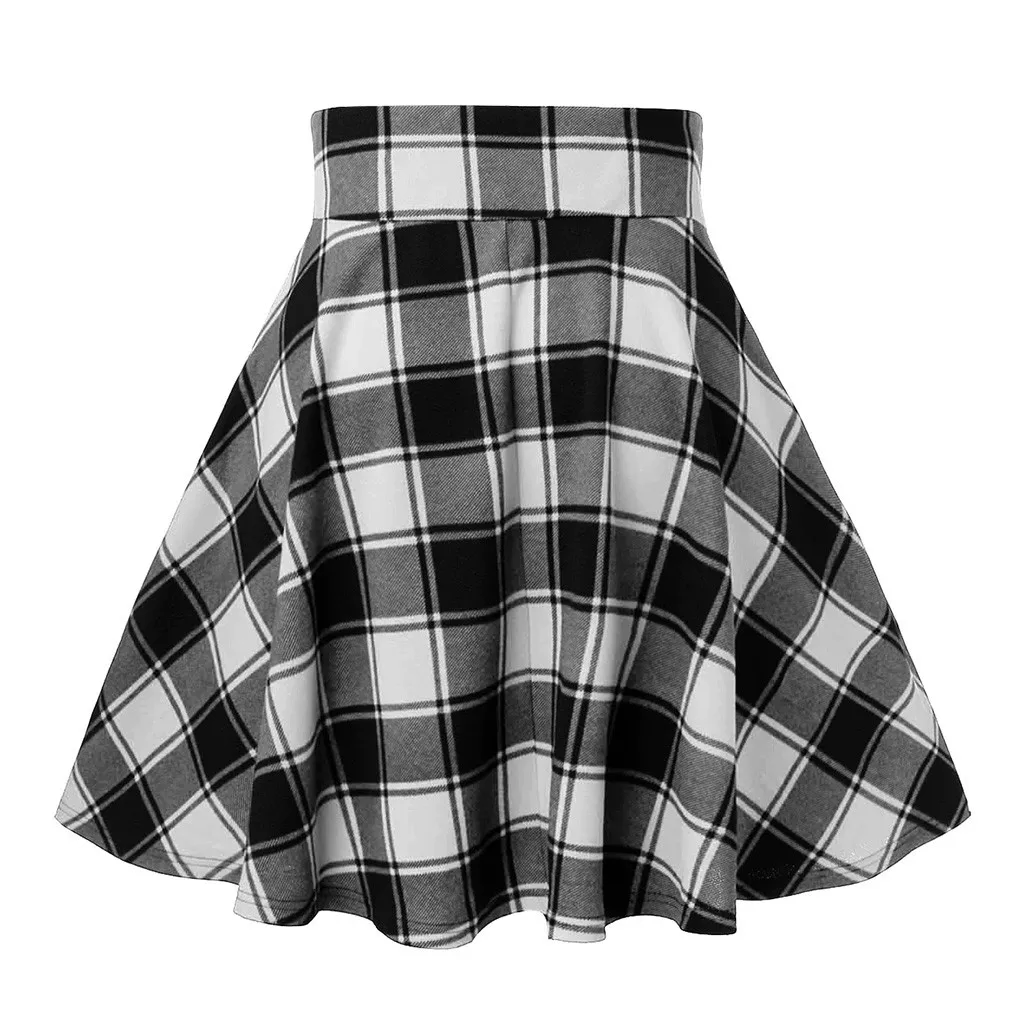 Red Checkered Women's Gothic Skirt Women Pleated Plaid Skirts Spring Autumn Girl Hip Hop Female Punk Goth Mini Skirt Clubwear