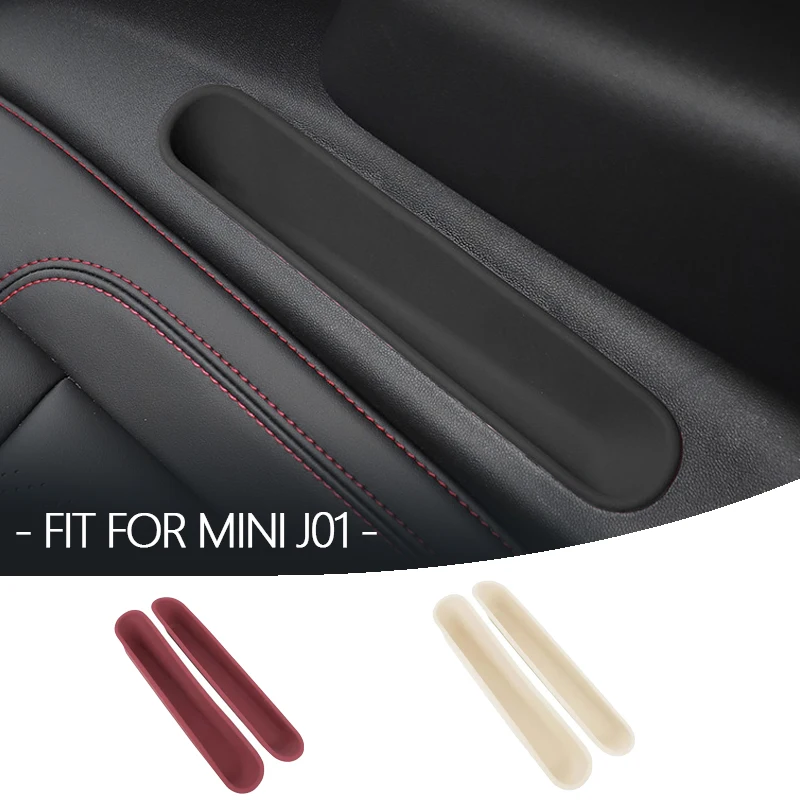 

2 шт. силиконовые органайзеры для задних сидений автомобиля, противоскользящие ящики для хранения для Mini Cooper E SE J01 EV 2024 2025, аксессуары для интерьера автомобиля