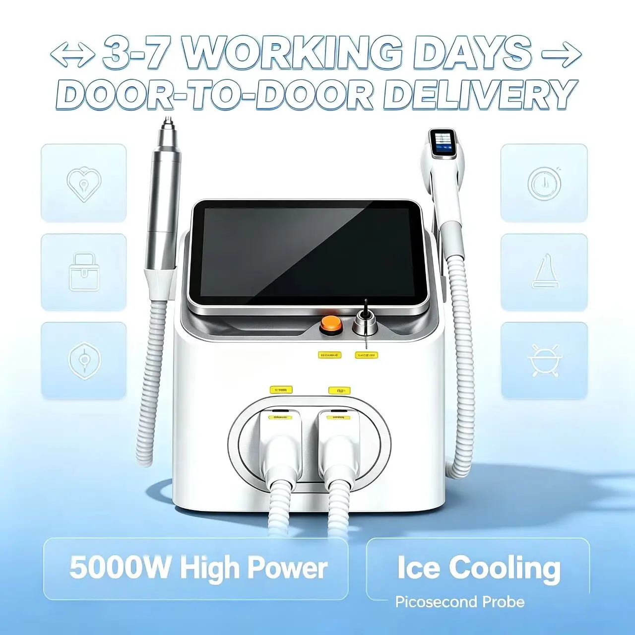 NEW 6000W 16BARS Titanium Soprano 2 in 1 Diode Hair Removal Device 4 Wavelengths Tattoo Removal Strong Hair Removal Equipment