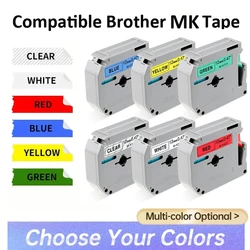 1pk MK Tape M-K231 Compatible P Touch MK231 M-K 431 M K 531 631 731 For Brother Label Maker PT-65 PT-70 PT-80 PT-M95