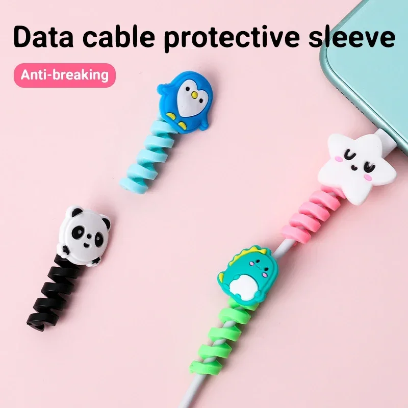 New Cartoon Animal Cable Protector Usb Line Earphone Cable Protector Charger Cartoon Bite Data Line Protectors Cable Organizer