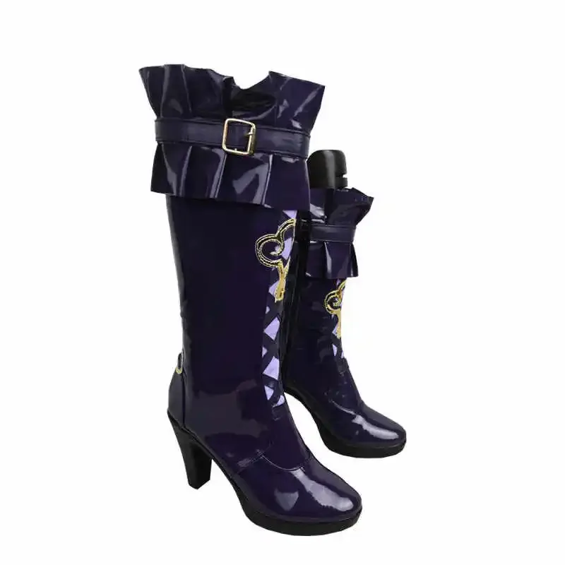 25COSHerta تأثيري أحذية لعبة هونكاي ستار السكك الحديدية الدعائم أحذية هالوين ملابس الحفلات اكسسوارات الكبار الرجال النساء أحذية طويلة