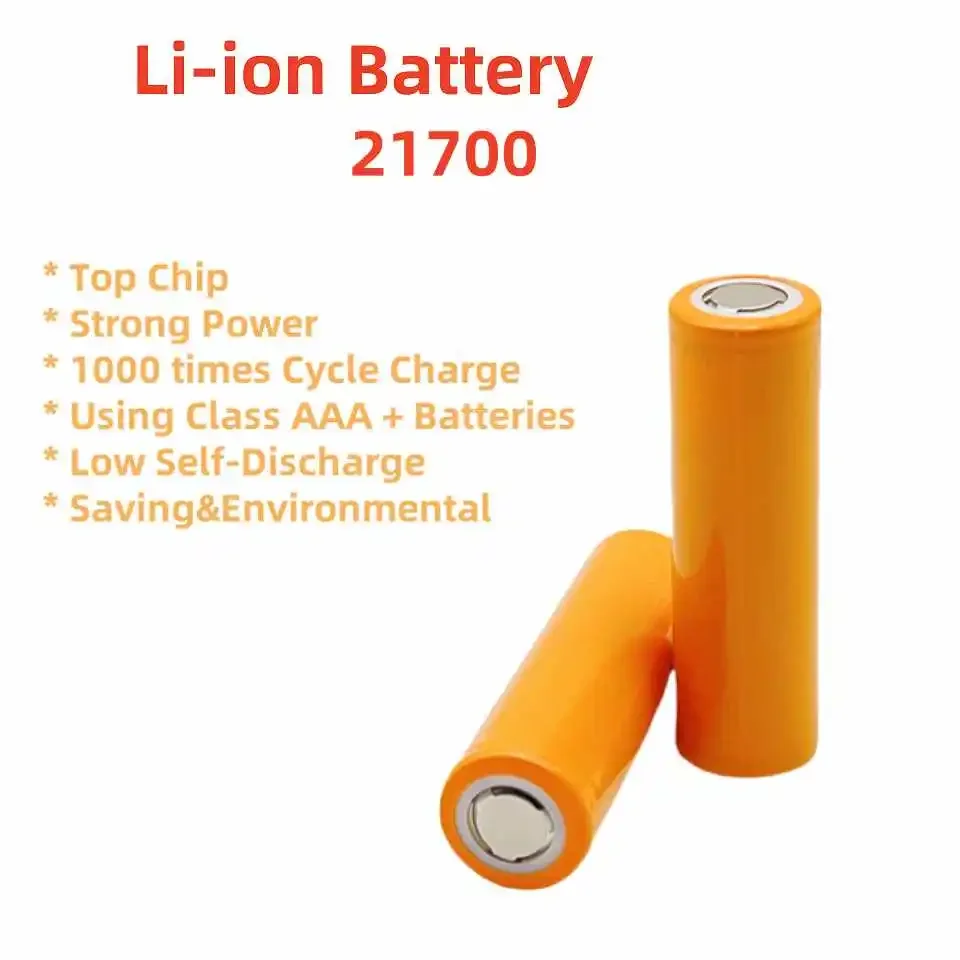 

The latest 21700 3.7V 4000mAh lithium rechargeable battery is suitable for DIY flashlights and electric tools