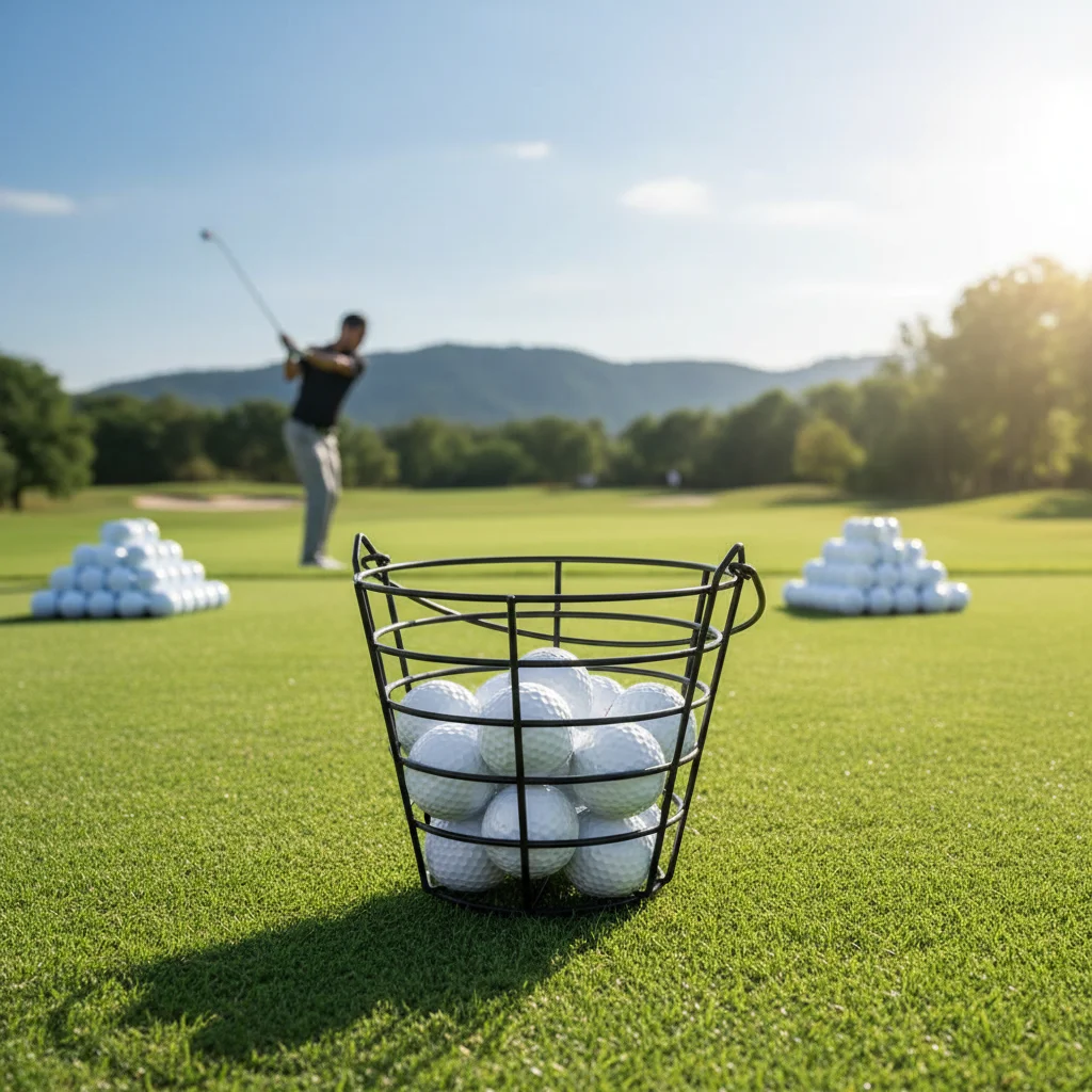 

Metal Wire Golf Ball Basket With Handle Trainer Ball Golf Ball Carrying Bucket Storage Bin Stackable Utility