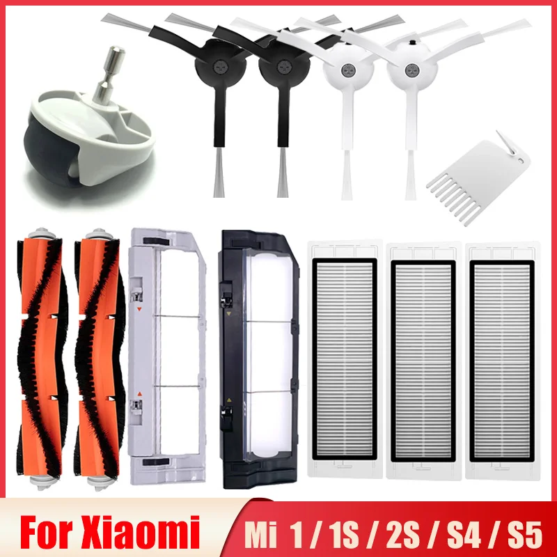 Main Side Brush Hepa Filter For XiaoMi Mi Robot 1 / 1S / 2S SDJQR01RR SDJQR02RR SDJQR03RR Roborock S4 S5 S50 S51 Vacuum Cleaner