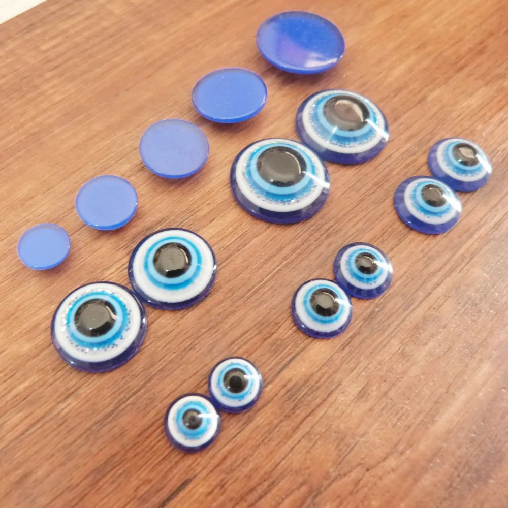 100pcs/lot new 8/10/12/14/16mm glitter blue flat round plastic toy animal eyes for diy doll accessories--color size option