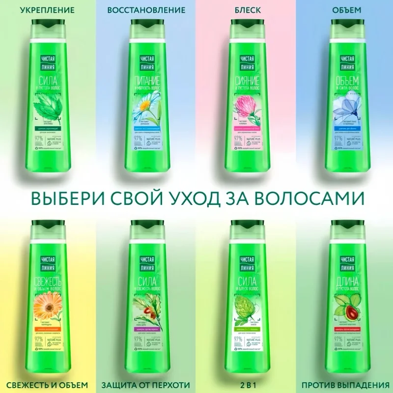 شامبو روسي كلين لاين الأرقطيون - حماية تساقط الشعر وإصلاح الضرر، نباتات خالية من السيليكون 400 مل #4