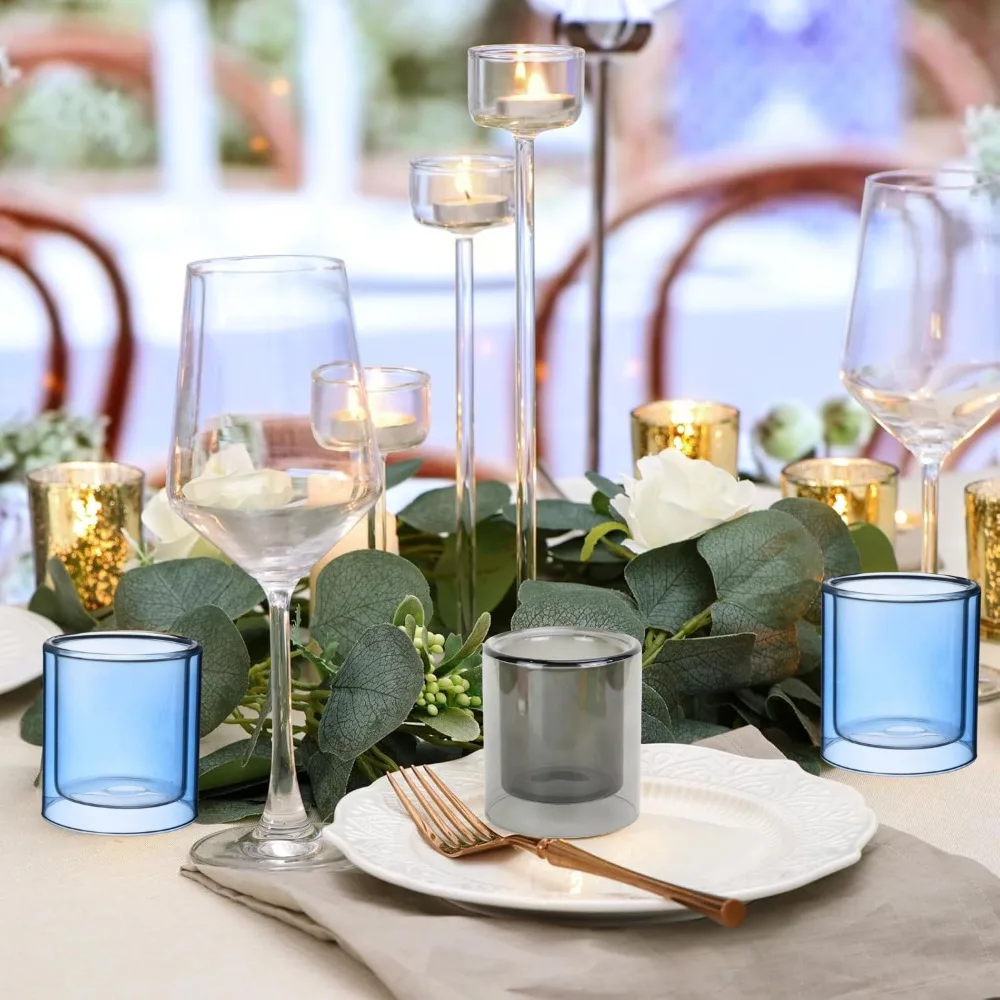 Glazen Kaars Cup Houder Lege Cups Kaarsen Glazen Licht Pot Bruiloft Restaurant Kaars Container Glazen Pot Voor Diy Kaars
