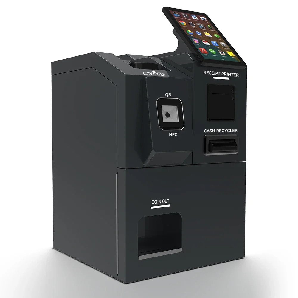 Next-Gen Cash Payment Kiosk Automated Bill Payment & Cash Handling System Bill Recycler Coin In Coin Out