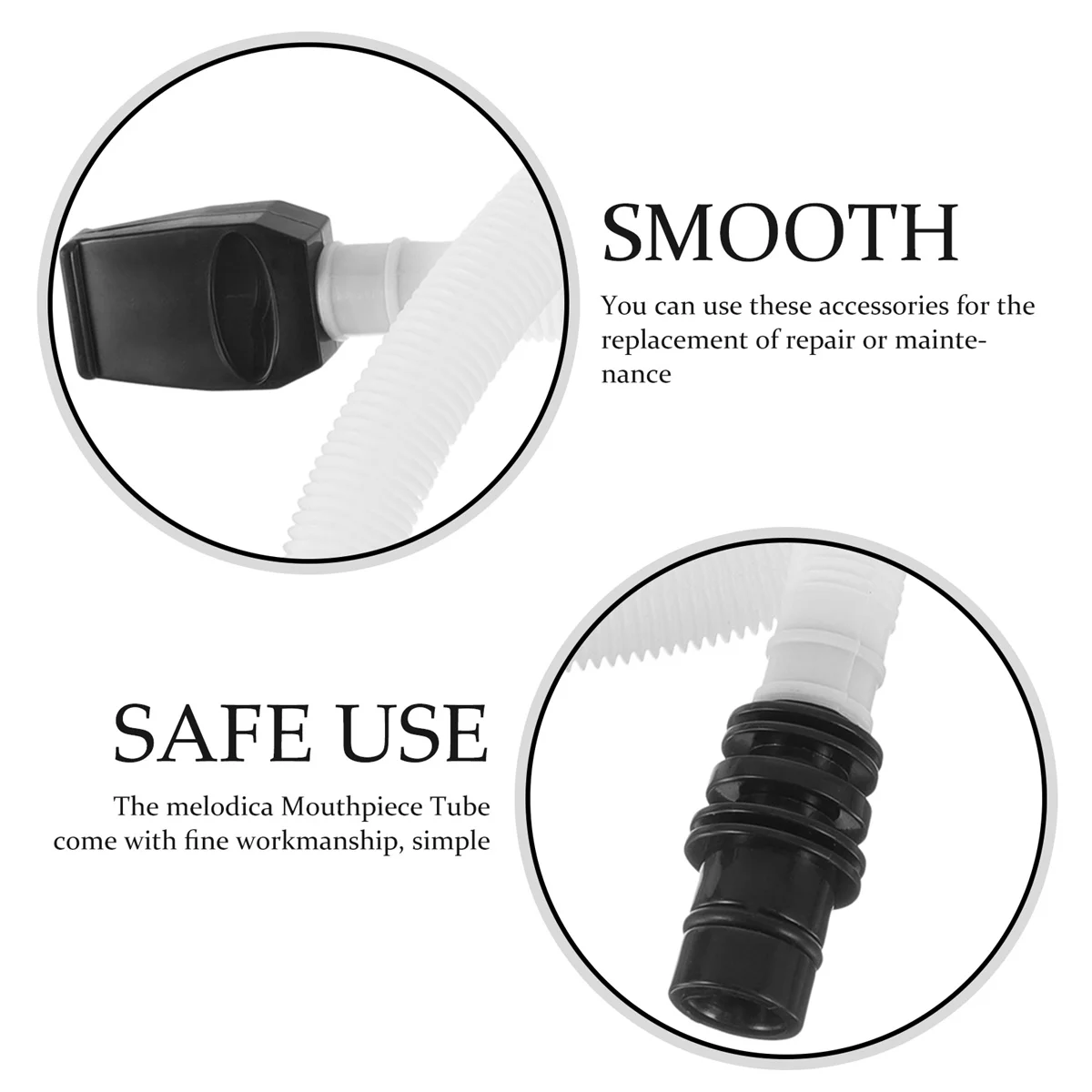 Melodica Mouthpiece Tube Set: Flexible Long Plastic Pipe with Mouthpiece – Compatible with 32 Keys & 37 Keys Melodicas