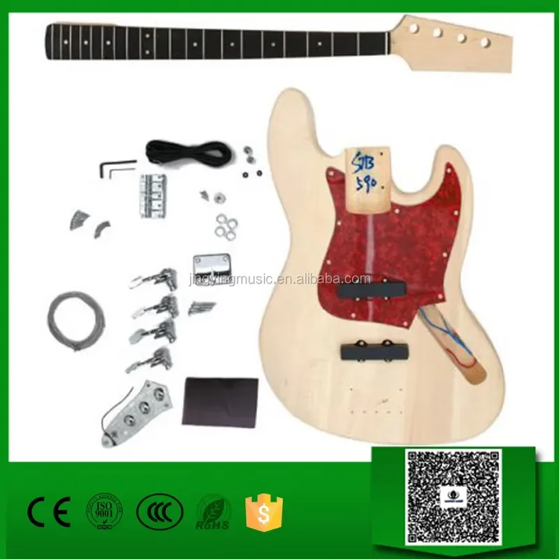 Jazz Style Electric Bass Guitar Kit Factory Price String Parts Accessories Wholesale China Supplier for Musicians Beginners