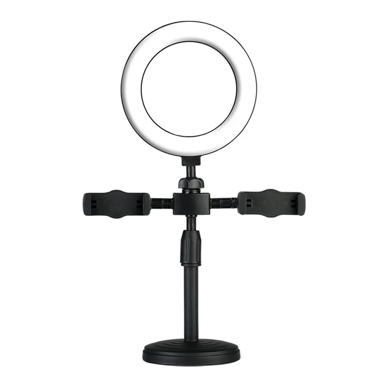 

6 inch mobile phone live broadcast RGB ring filling light dual position bracket selfie beauty light flash