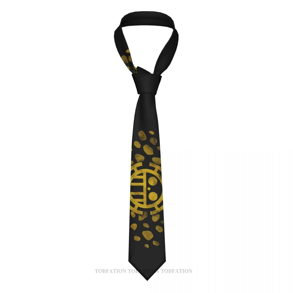 Trafalgar Law Print Ties One Piece Luffy Anime Casual Unisex Neck Tie Daily Wear Narrow Striped Slim Cravat