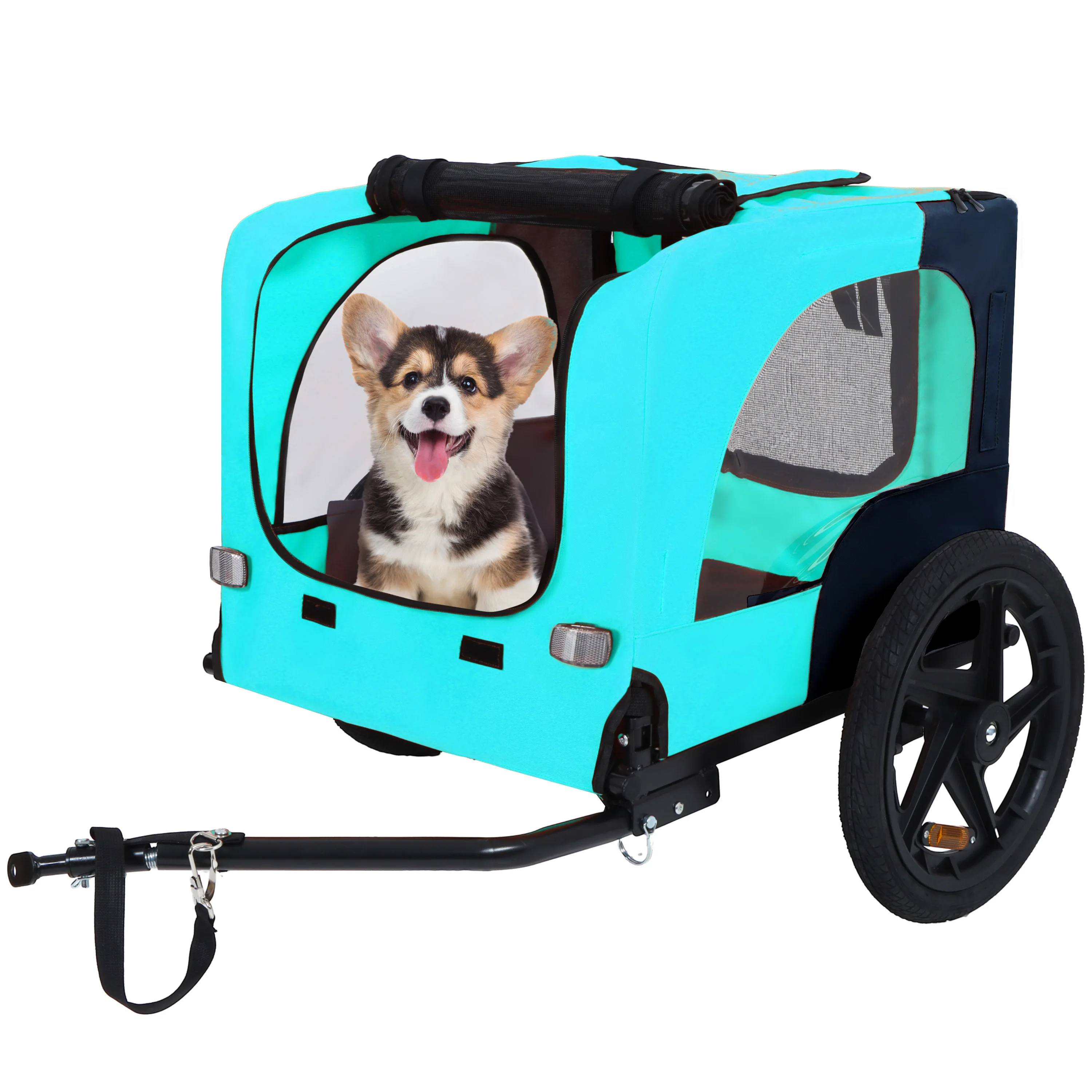 Pet Bike Trailer Dog Cart for Bicycle With Internal Leash Suitable for Small and Medium Pets