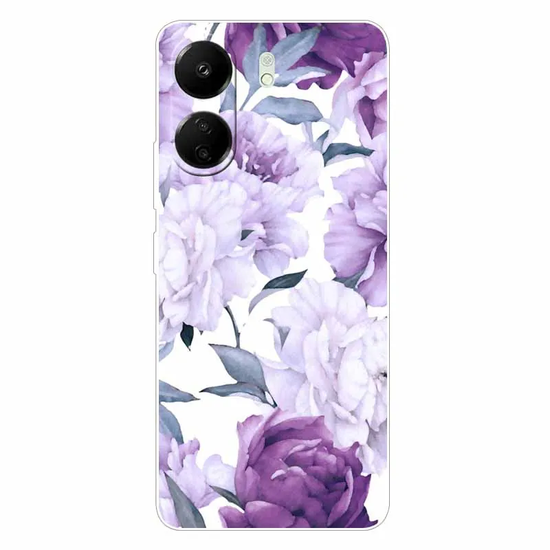 For Xiaomi Redmi 13C Case Printed Silicone TPU Soft Space Wolf Covers For Xiaomi Redmi 13C 4G Case Redmi13c Luxury Colorful Bags
