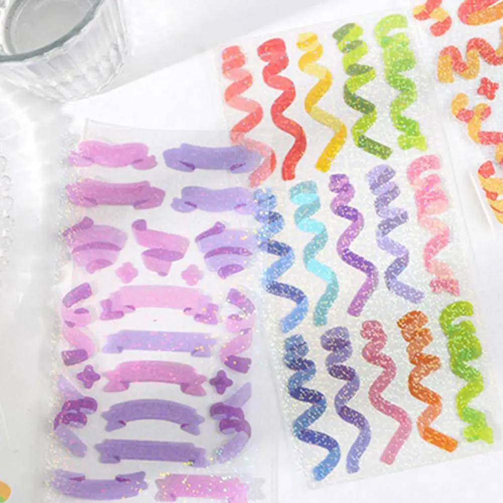 Beautiful 1 Sheet Innovative Heart Pattern Photocard Journal Decal Delicate Stationery Sticker Rich Patterns   Craft Supplies