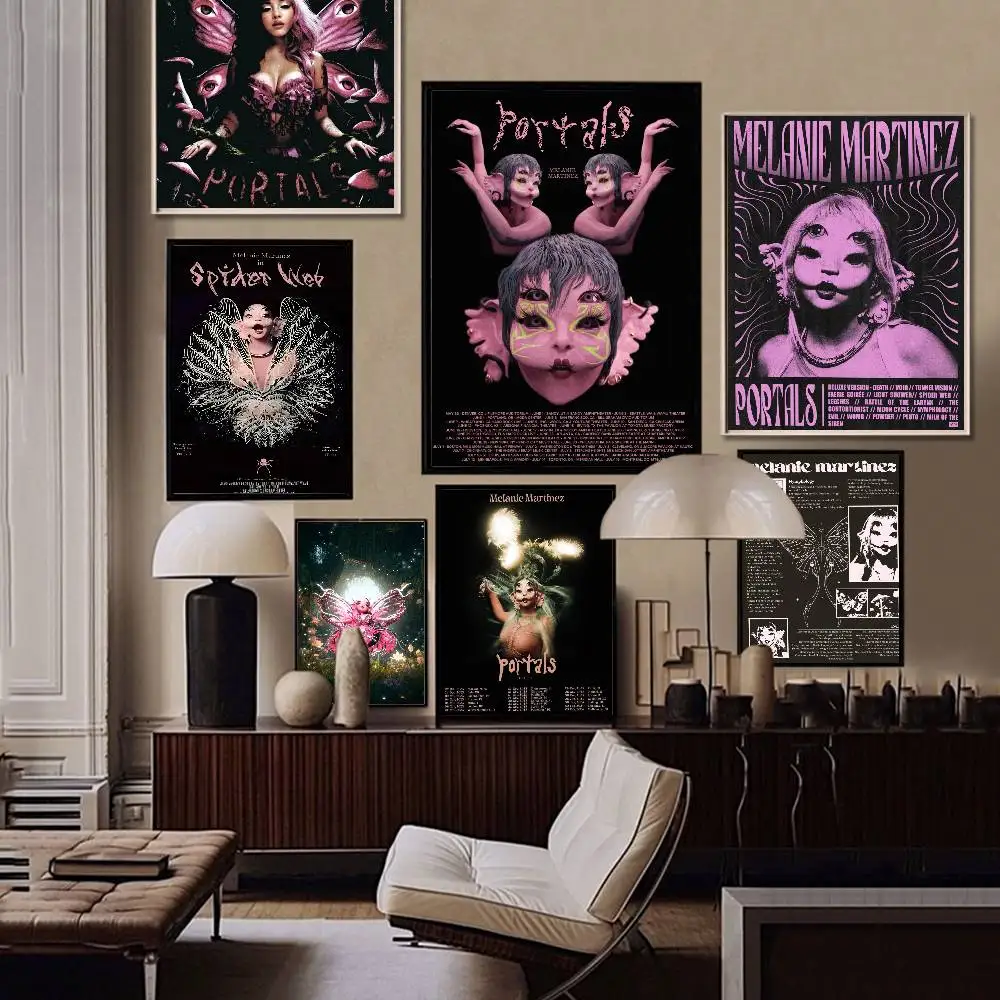 Singer M-Melanie Martinez Self-adhesive Poster Fancy Wall Sticker For Living Room Bar Decoration Vintage Decorative Painting