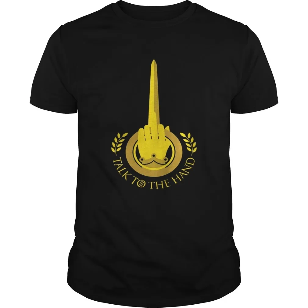 Divertida camiseta para hombre con diseño gráfico único "Parlez To The Hand". Camiseta Unisex de manga corta de algodón con cuello redondo de verano nueva S-3XL