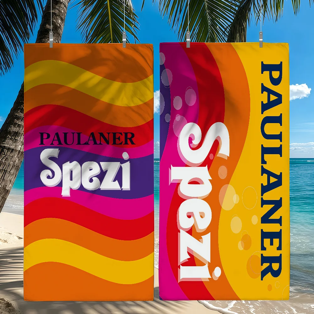 Fashion P-Paulaner S-Spezi Towel Quick Drying Beach Towels Are Suitable For Swimming Pools Camping Yoga And The Gym