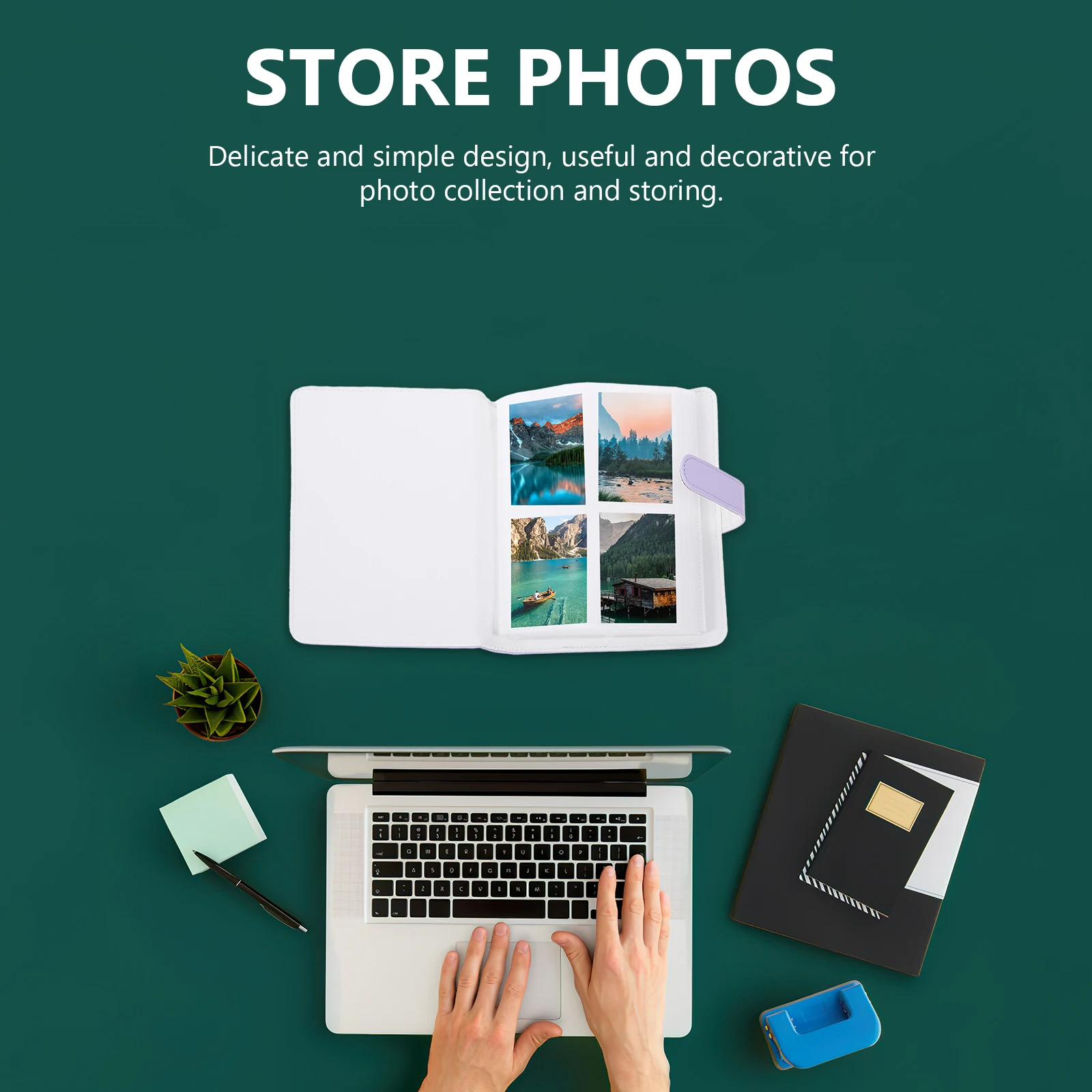 

Delicate Simple Design Portable PU Photo Album 256 Pockets Instant Scrapbook for Collecting Storing Pictures Mini Travel Album