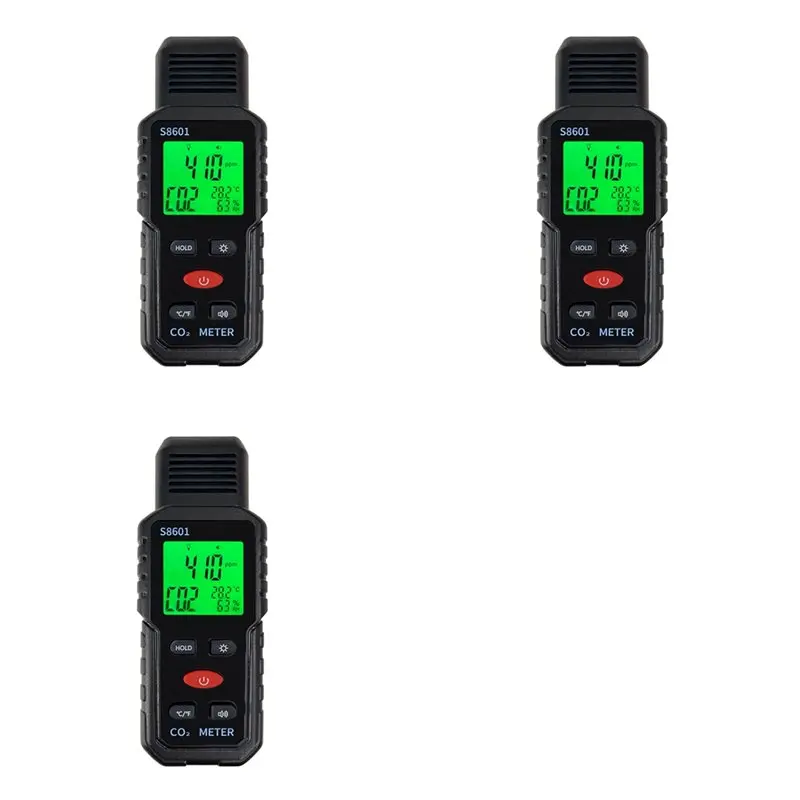 

Круглосуточная доставка. Портативный 3-в-1 монитор качества воздуха с измерением CO2 (3000-5000 ppm). Измеритель углекислого газа. ℃ / ℉ Детектор S8