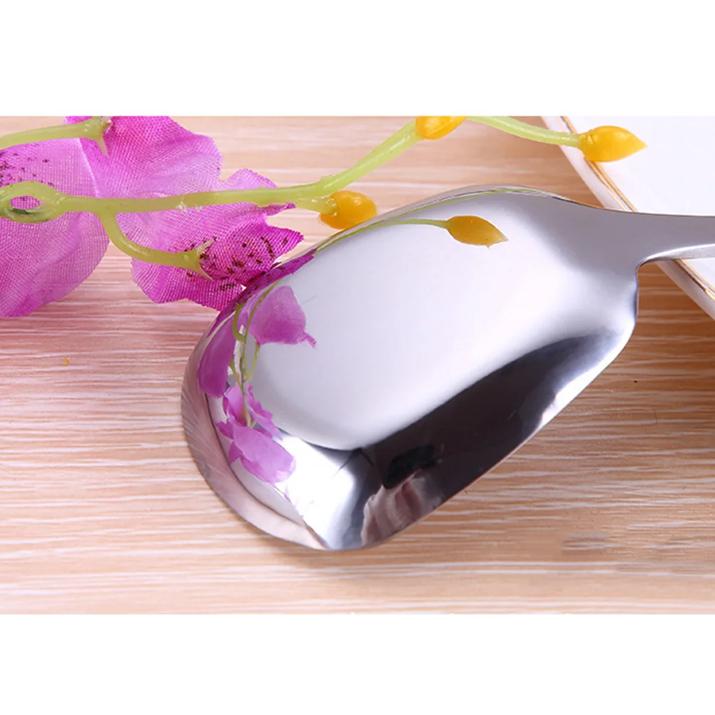 

3pcs Square Spoons Stainless Steel Soup Spoon Set Mirror Finish Dishwasher Safe For Dessert Coffee Liquid Foods Kitchen Utensils