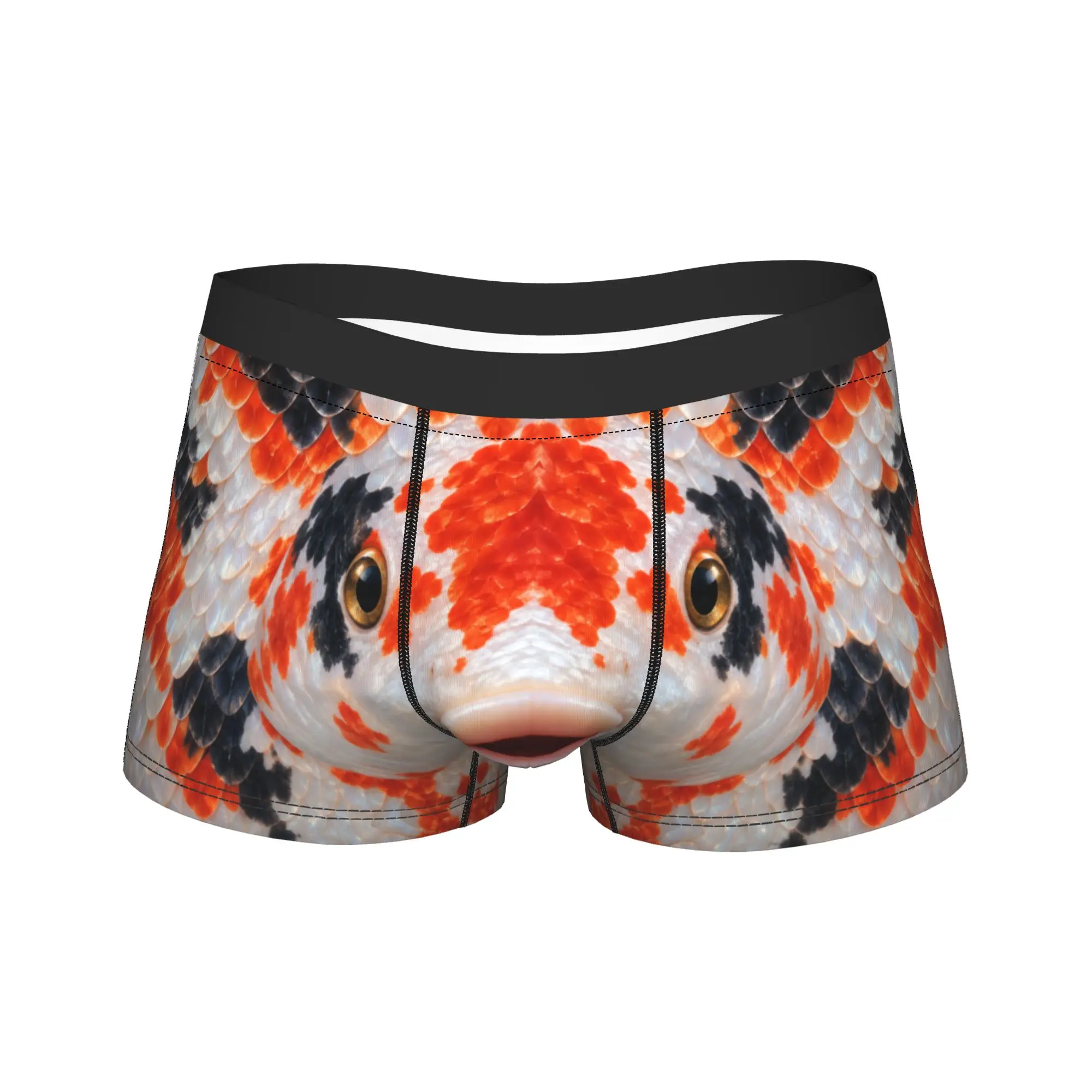 Man Pearl Koi Fish Face Boxers NoveltyGift Underwear Boxer Briefs