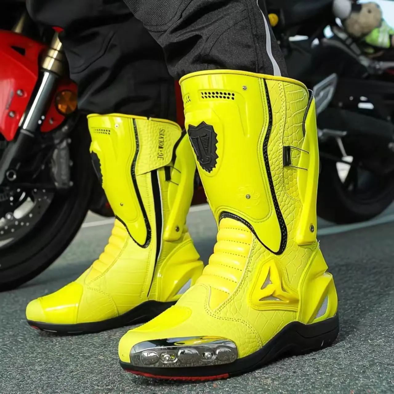 

38-47 противоосенние ботинки для мотокросса, износостойкие мотоциклетные ботинки, мужские и женские гоночные ботинки, безопасное снаряжение для верховой езды, раллийная обувь