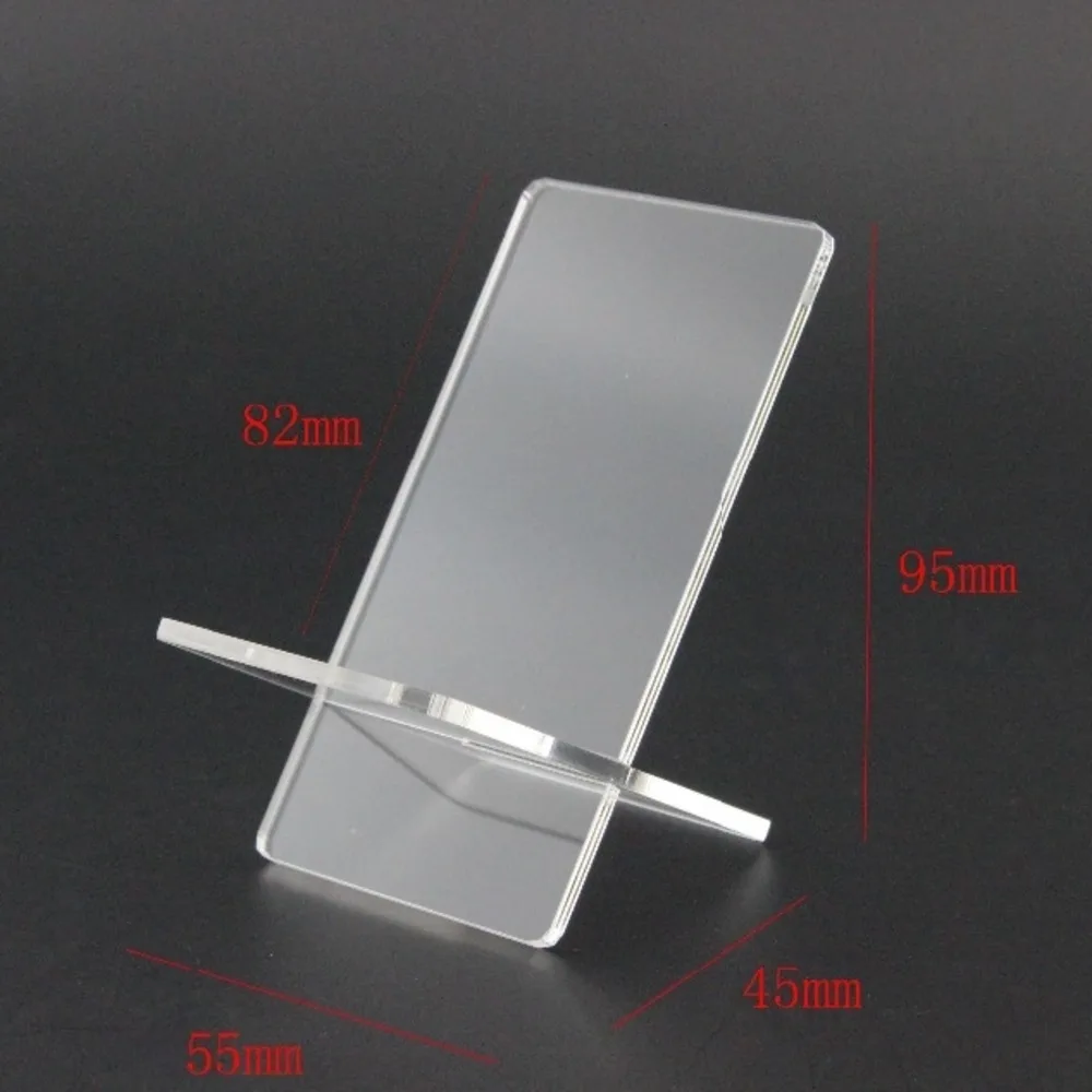 100pcs Clear Acrylic Mobile Cell Phone Display Stand Holder Racks Universal Stand Phone