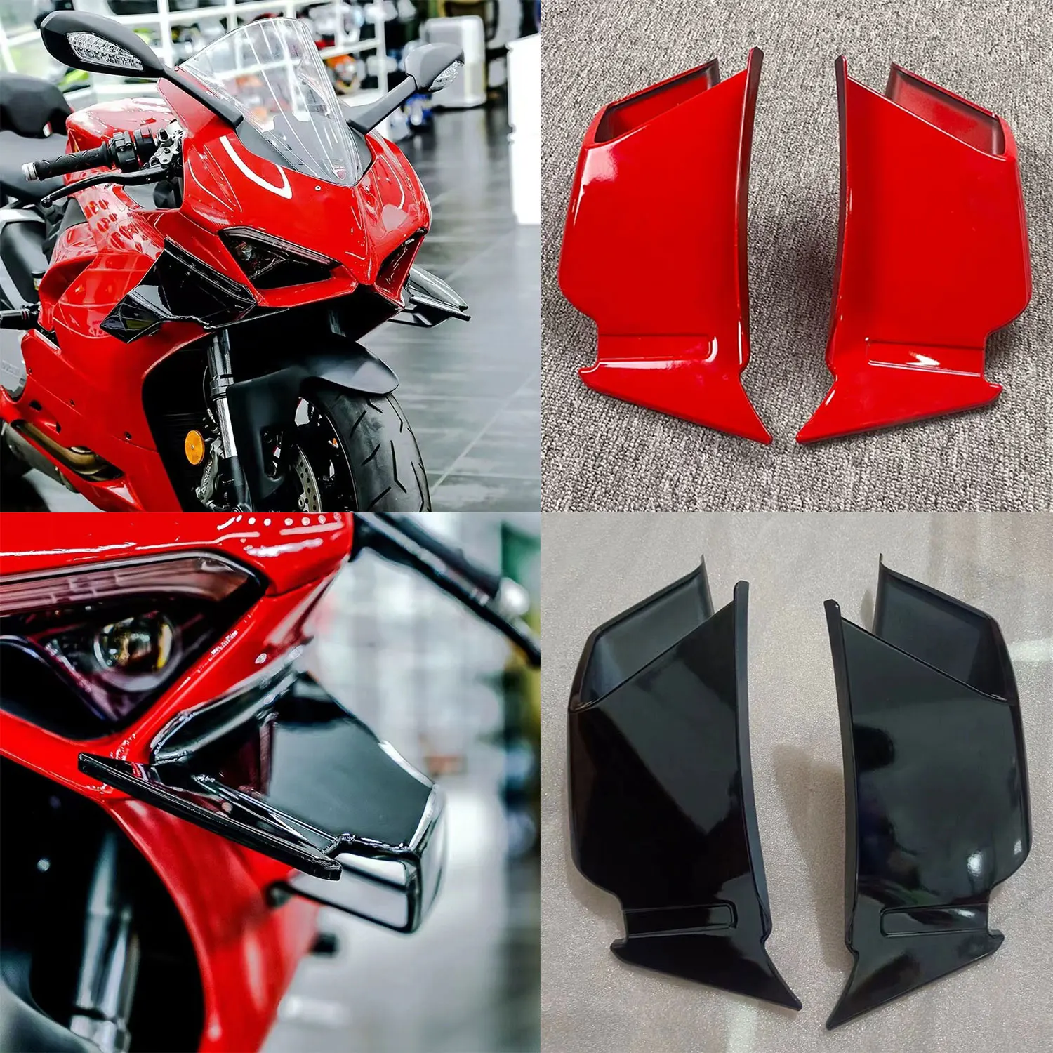 

For Ducati Panigale V2 2020 2021 2022 2023 2024 Motorcycle Mirrors Winglets Aerodynamic Wind Side Wings Spoiler Fairing