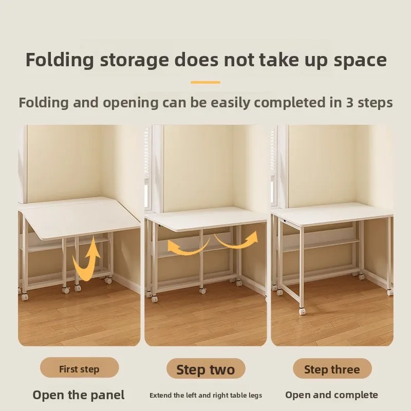طاولة دراسة قابلة للطي، مكتب، رف كتب، مكتب متكامل، مكتب كمبيوتر، طاولة بجانب السرير متنقلة محمولة #3