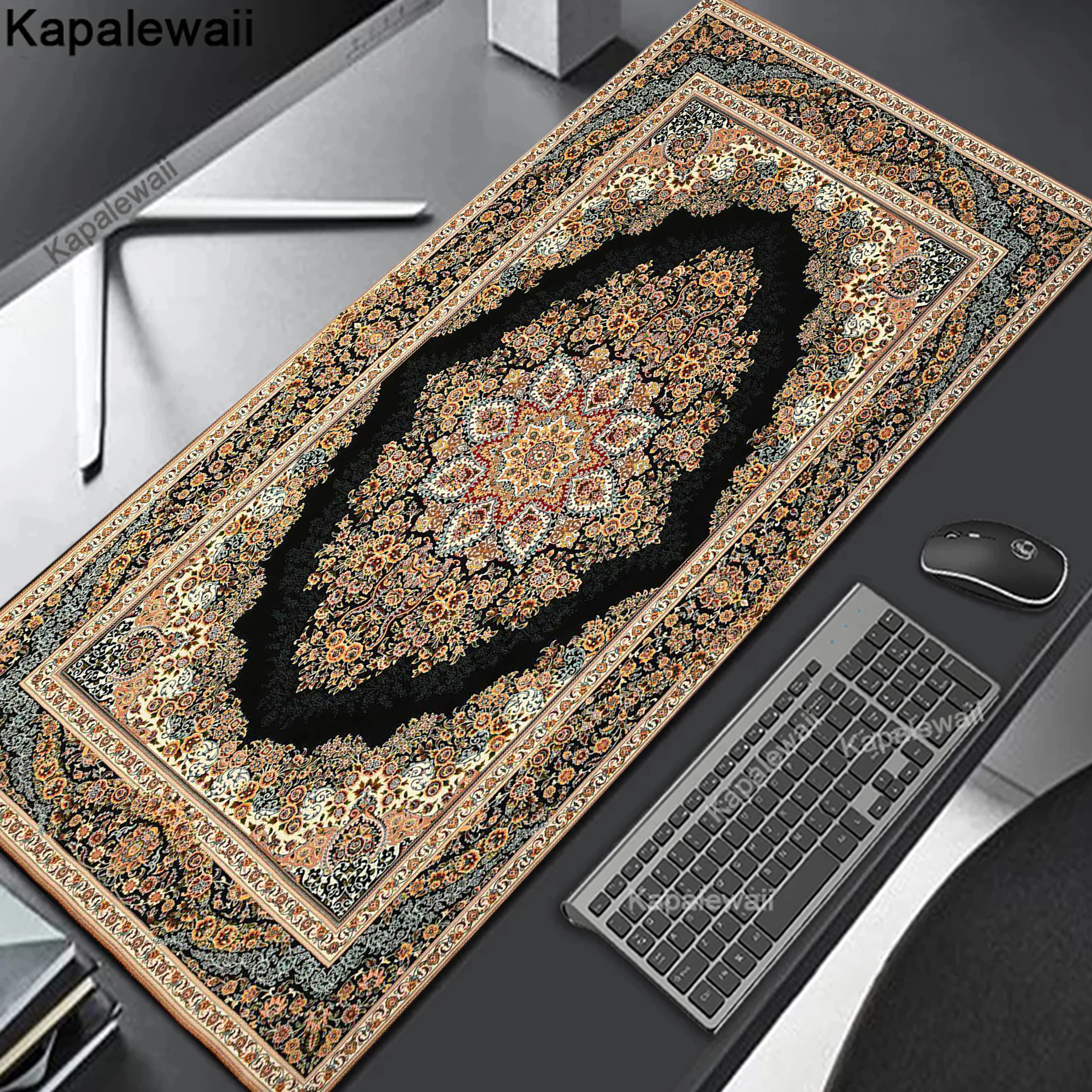 

Computer Mouse Pad Persian Large Keyboard Mouse Desk Pad Non-slip Rubber Gaming Computer Mouse Pad Laptop Mouse Carpet 900x400mm