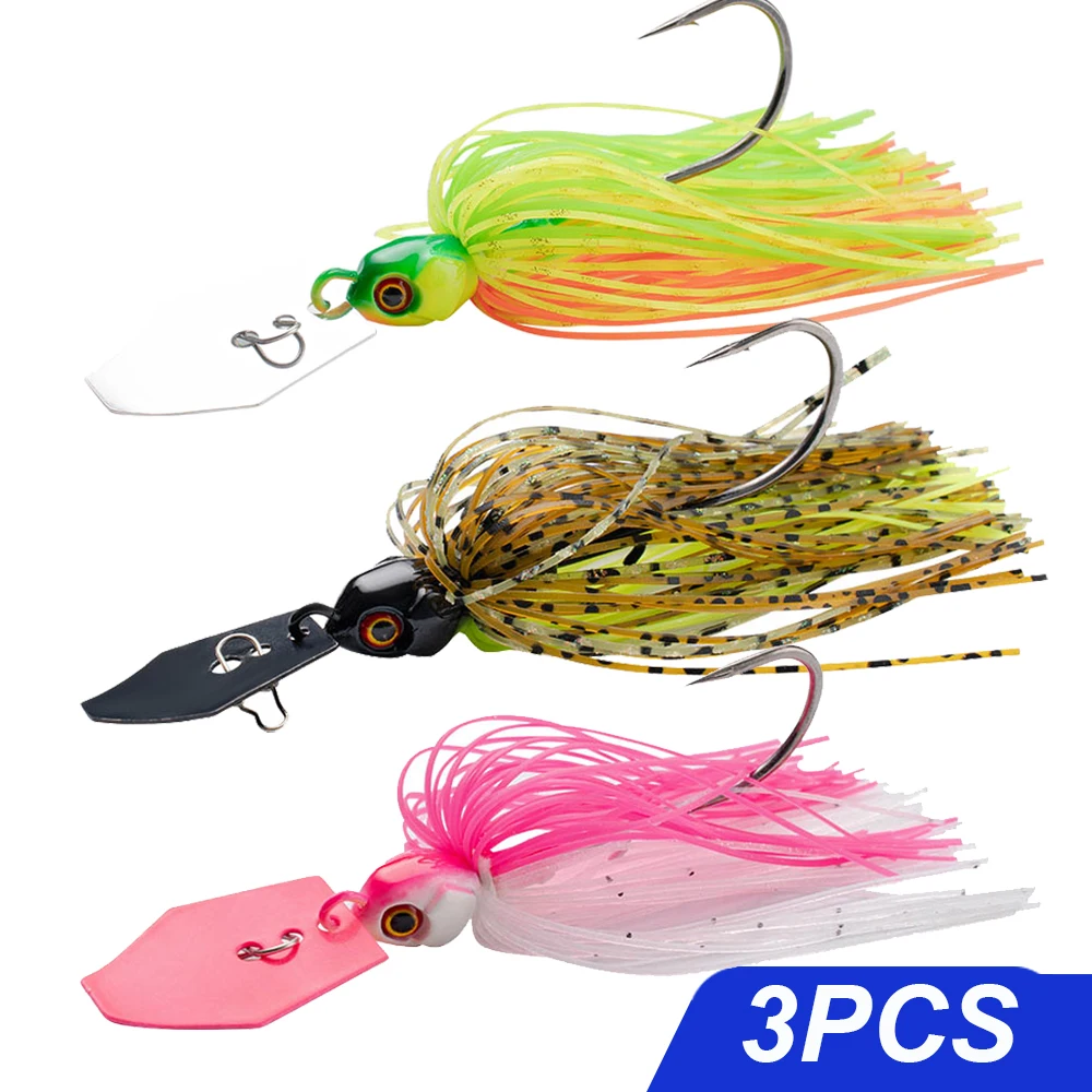 Spinner Köder 7g/9g/12g/14g/21g Angeln Lockt Kit Set Pesca Chatter Weedless Metall Klinge Gummi Jig Kopf Haken Draht Spinnerbait