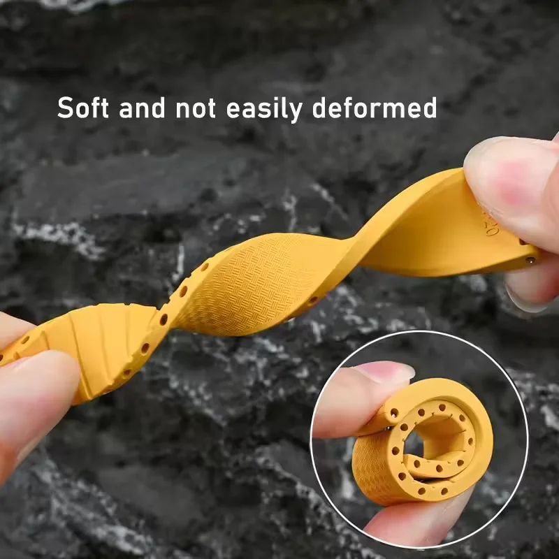 IBENIFIT New Design CTS Fluororubber Watch Strap 18 19 20 21 22mm Fast Release Butterfly Buckle FKM Watch Bands For Cut To Size image 6