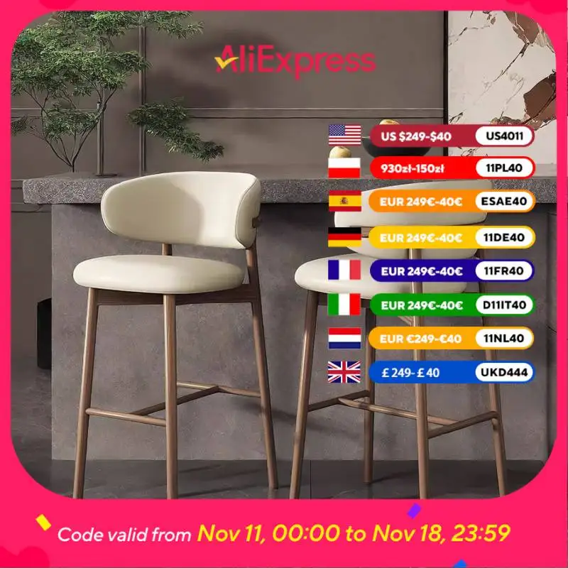 

Kitchen High Bar Chair Back Support Design Restaurant Breakfast Bar Chair Counter Stools Office Sillas De Comedor Furniture