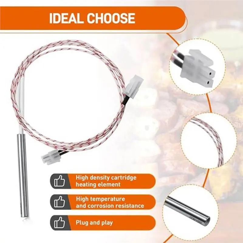 AB66-KIT0255 DC 20V Pellet Grill Igniter Kit (Includes Igniter Rod And Burn Cup) For Traeger D2 Pro 575/78