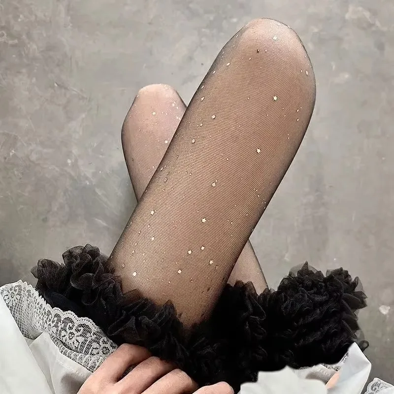 Sexy feminino diamante strass fishnet sexy meias pretas escuro fino bling meia-calça coxa alta meias roupa interior meia-calça